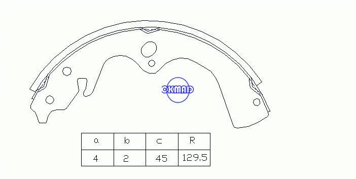 KIA RETONA (CE) SPORTAGE (K00) Drum Brake shoes FMSI:1505-S737 OEM:0K045-26-38Z SA018 GS8682, OK-BS356